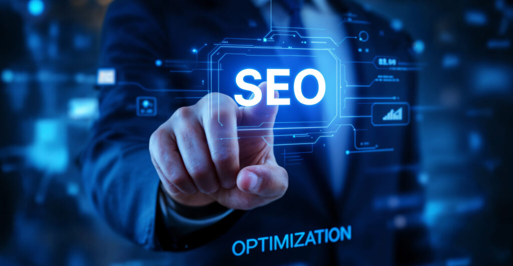 employee working marketing setting